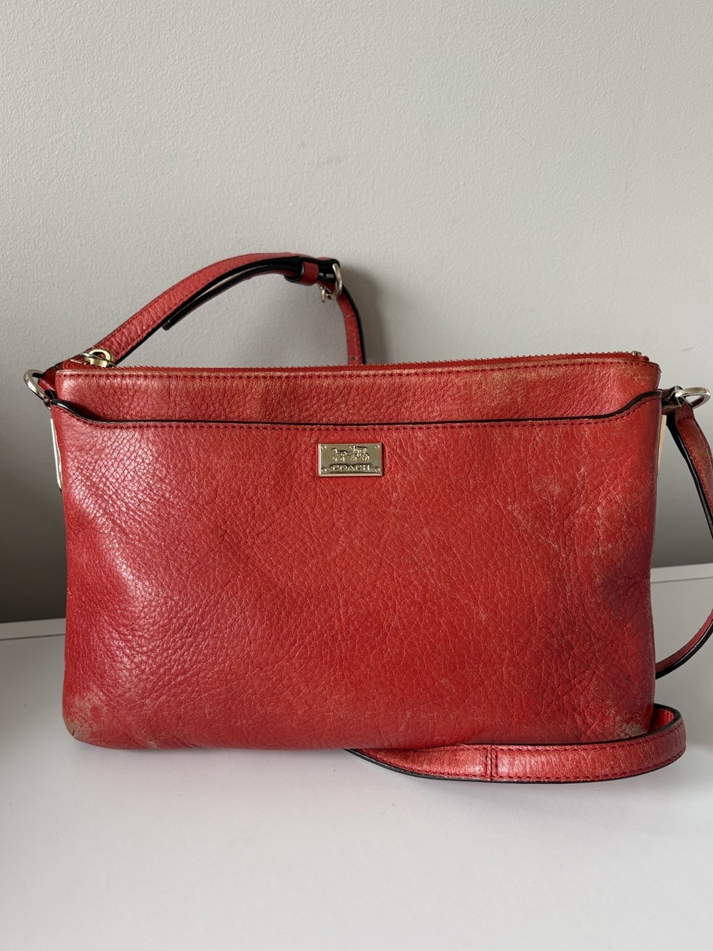 Coach Pebbled Leather Crossbody Purse Crossbody Bag Purse